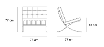 Barcelona-Chair-Sessel-Masse