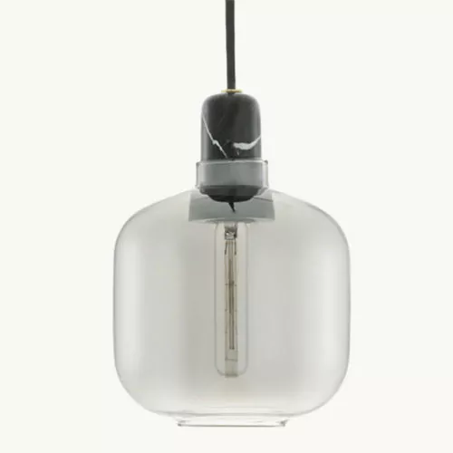 Normann Copenhagen AMP Pendelleuchte klein smoke/schwarz