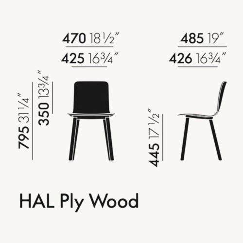 Vitra Hal Ply Wood Stuhl 3