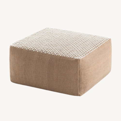 GAN Raw Pouf klein Ottomane Weiss