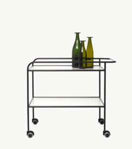 (Deutsch) Steel Pipe Drink Trolley Teewagen